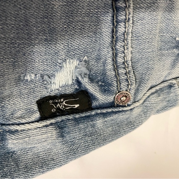 Sz 25 (W5) L4 Boyfriend Mid Rise Short boyfriend mid rise shorts Indigo wash NW - Picture 9 of 13